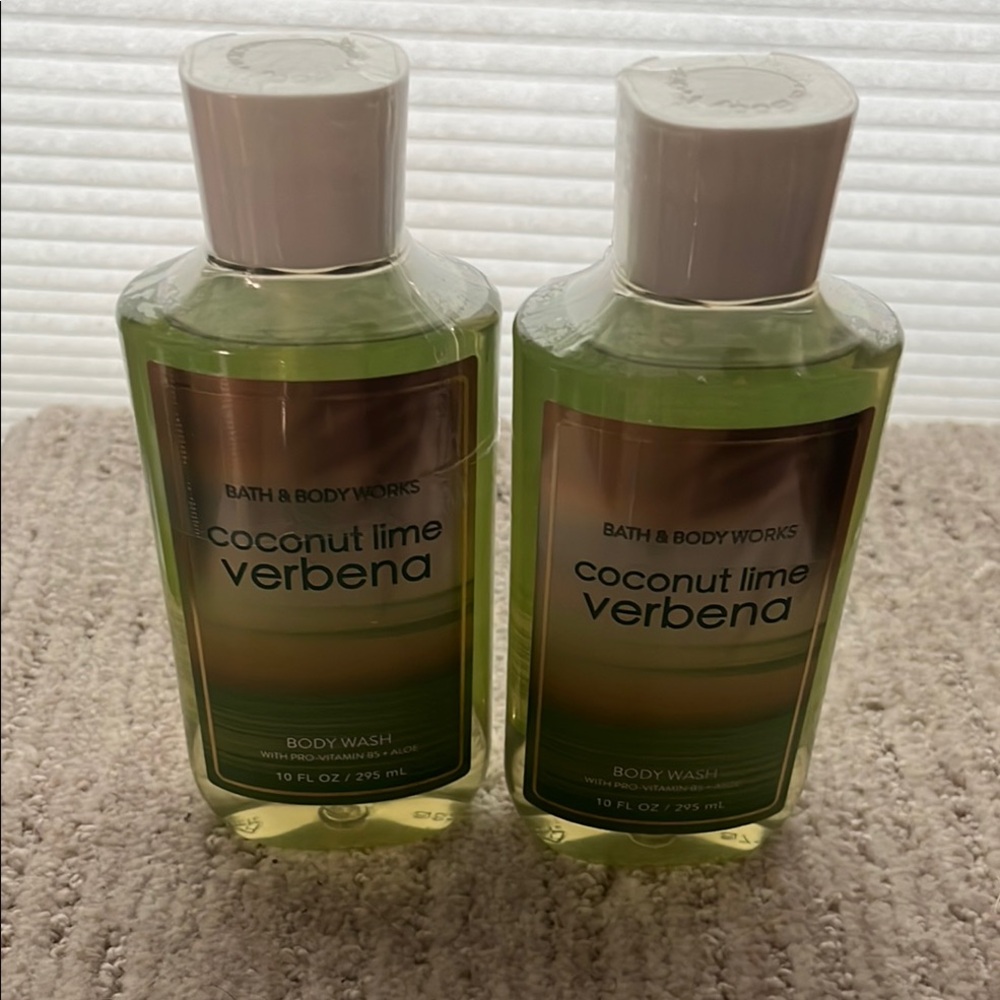 Bath & Body Works Coconut Lime Verbena Body Wash - Refreshing Green